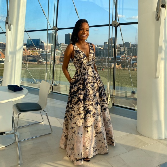 ⭐️ Cecilia Couture Ballgown | Size 4 | Pale Pink, Gold & Navy Accents - Picture 11 of 15